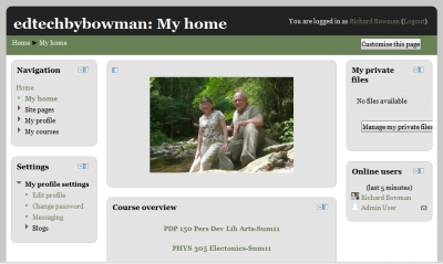 Ed Tech by Bowman Moodle: My home